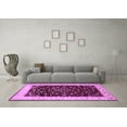 thumbnail image 3 of Ahgly Company Indoor Square Persian Purple Traditional Area Rugs, 6' Square, 3 of 4