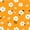 Orange Flowers Pattern, variant on FORMRS Pencil Case with 3 Compartments Zipper Pouch, Elementary School Level and up, Cartoon Fox Pattern