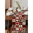 thumbnail image 4 of Table Runner Dresser Scarves 72 Inch Long, Happy Mother's Day Dwarfs Heart Truck Linen Dining Table Runners Love Quote on Buffalo Plaid Tabletop Scarf for Wedding Holiday Party Kitchen, 4 of 7