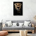 thumbnail image 4 of Cute Leopard Close-Up Portrait Framed Canvas Wall Art - Adorable Wild Cat Print For Living Room, Bedroom, Office Decor 24*36inch(60*90cm), 4 of 6