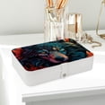 thumbnail image 6 of Wolf Portable PU Leather Necklace Organizer Box with Removable Compartment, Earring Holder, and Jewelry Display, 6 of 6