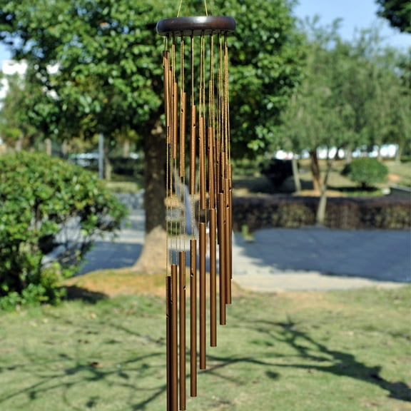 SHINYPASING 1Set Big Wind Chimes for Outside Backyard with Simple Lines Elegant Style 11.8x11.8x4.7in