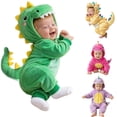 thumbnail image 2 of Dakiuu Baby Boys Girls Dinosaur Costume Hooded Romper With Tooth Hood And Tail, 2 of 9
