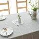thumbnail image 4 of Mantel cuadrado de lino y algodón Oubonun, 140 x 140 cm, impermeable, gris, 4 of 7