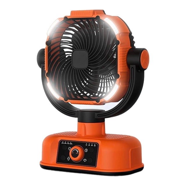 Linterna de ventilador recargable por USB Strade Fareast Limited Naranja 2 en 1