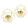 thumbnail image 1 of Juego de base de lámpara de metal de 2 piezas, farol hueco de decoración de hierro forjado, decoración de mesa de sala de estar, decoración del hogar, boda, fiesta (dorado) Sailing Electrónica, 1 of 4