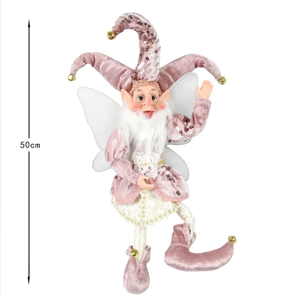 Muñeco de elfo de 50cm para decoración navideña, juguete colgante de pie, adornos para el hogar, regalo de Año Nuevo para niños, 2023(ST7-9 50CM