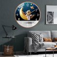 thumbnail image 3 of Wall Clock Gold Frame Silent Analog for Living gold frame Wall Room Children's Room StyleE, 3 of 9