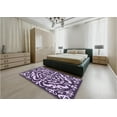 thumbnail image 5 of Ahgly Company Machine Washable Indoor Square Transitional Dark Purple Area Rugs, 6' Square, 5 of 7
