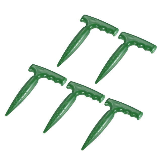 Unique Bargains Pot de Fleurs en Plastique avec Poignée, Léger Robuste, Vert 5 Pack