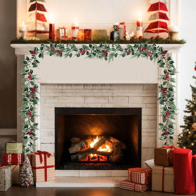 Iumwxz Décoration de Fête Printanière Guirlande en Rotin Doux aux Baies Rouges 200cm Long Branches Flexibles Multicolores en Plastique pour Couronnes Guirlandes et Décorations de Maison Saisonnières