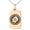 Rose, variant on Stainless Steel Earth Element Rune Engraved Small Rectangle Dog Tag Charm Pendant Necklace
