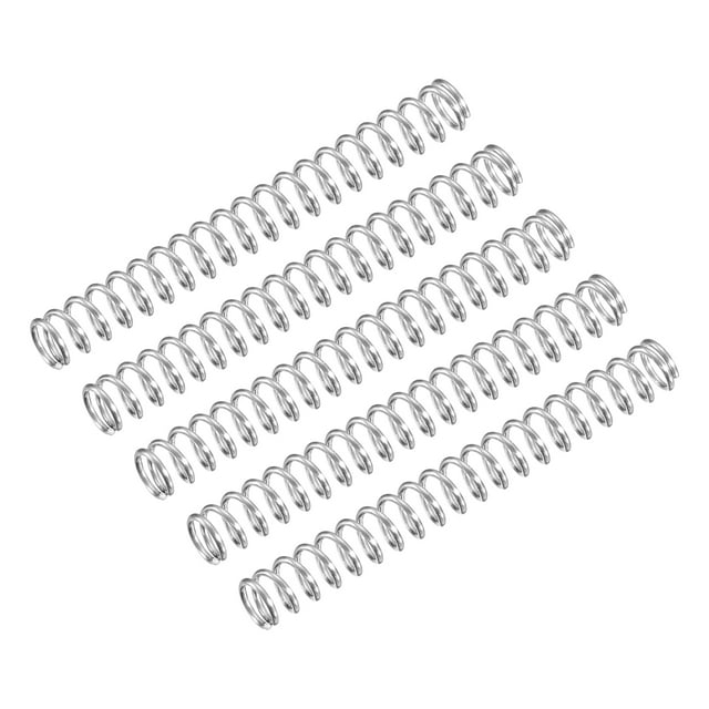 Unique Bargains Compression Spring, 5 Pack 304 Stainless Steel, 6mm OD, 0.8mm Wire, 50mm Length