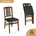 thumbnail image 2 of Kithkasa Dining Chairs Set of 4,Wooden Folding Chairs with Padded Seats and Upholstered Cushion,Foldable Dining Chairs for Kitchen,Living, Home,Space-Saving, 2 of 2