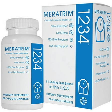 Meratrim 1234 Dietary Supplement Veggie Capsules, 60 count