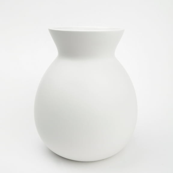 Mainstays Solid White Finish Ceramic Vase, 8"