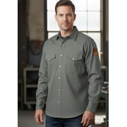 Flame Resistant FR Shirt - 88/12 (Large, Light Grey)