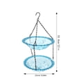 thumbnail image 3 of Solar Cascade Hanging Bird Bath Fountain, Solar Powered Cascading Outdoor Water Fountainwith Solars Pump & Glass Bowl, Decorative Garden Yard Patio Bird Bath Fountain (Blue Double-Tier), 3 of 7