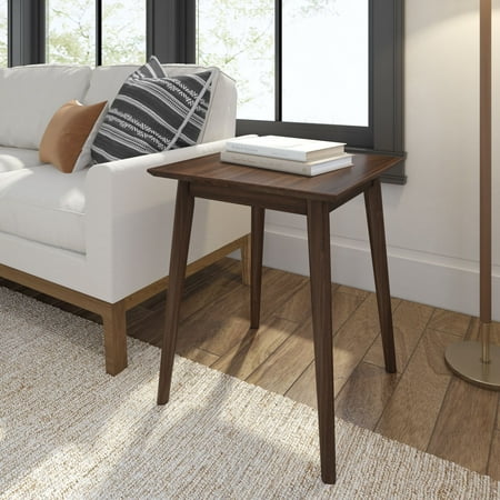 Plank+Beam Mid Century Modern Square Side Table Small End Table Wooden Accent Table