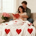 thumbnail image 7 of ChicYu Valentine's Day Flannel Heart Printed Blanket 39.4x51.2in Soft Warm Cozy Lightweight Washable Throw Blanket for Sofa Bed and Bedroom Romantic Home Decor, 7 of 7