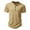 Khaki, variant on Men's Slub Knit Casual Tee for Summer Fashion Comfort and Style,Size XL