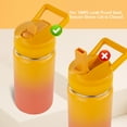 thumbnail image 6 of Daluvenix 12 oz Kids Water Bottle, Toddler Water Bottle 2-in-1 Straw and Chug, Stainless Steel Insulated Bottle for Kids, BPA-Free, Leak-Proof, Orange, 6 of 6