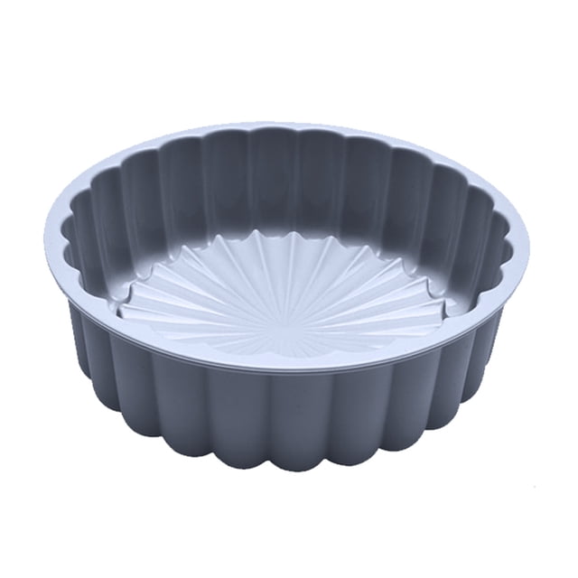 Molde grande de silicona para tartas, redondo, antiadherente, con forma de flor, para hornear, brownies, tartas, pasteles