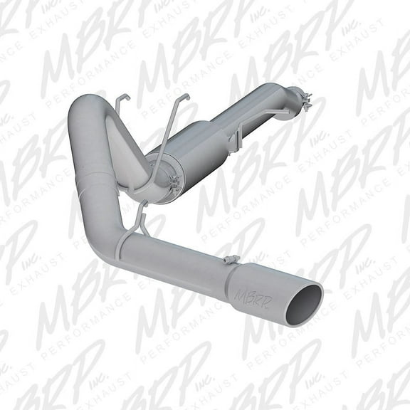 MBRP ford Crew Cab Cat Back Exhaust System 4" Single Side Muffled Noise Stainless Steel, 6.2L