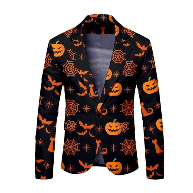 toraway Men Suits Regular Fit Color Casual Men's Fashion Print Suit Jacket XL