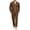 Light Brown, variant on Iaqnaocc Pajama Set for Men Cozy Soft Casual 2 Piece Set Long Sleeve Top and Pants Lightweight Loungewear Black S