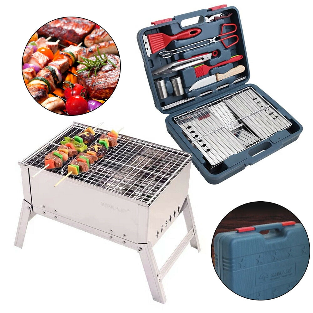 Vpcok Direct Kit Barbecue, 33 pcs Accessoires Barbecue, Set Barbecue, Malette  Barbecue for Camping-Garden, Made of Stainless Ste29 - Cdiscount Jardin