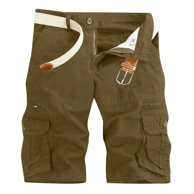 Yuyuzo Shorts Cargo pour Hommes avec Multi-Poches Coupe Classique Décontractée Été Randonnée Tactique Entraînement