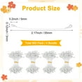 thumbnail image 3 of Uxcell 600-Pack Estambres de Flores para Manualidades, Pistilo Floral de Perlas Artificiales de Doble Cabeza de 5 mm para Hacer DIY [Blanco], 3 of 6