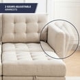 thumbnail image 4 of ZAFLY U/L Ensemble de Canapé en Forme avec Ottomane de Rangement, Sofa Sectionnel Modulaire pour Salon, Beige, 4 of 8