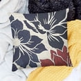 thumbnail image 2 of SHANXI Red Navy Blue Decorative Throw Pillows Linen Geometric Flower Modern Style Cushion Pillow Covers for Sofa Couch Outdoor Decor 18x18in, 2 of 5