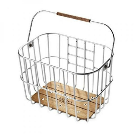 Brooks Saddles Hoxton Wire Bicycle Basket with Wooden Base (click-fix mount (Best App For Finding Mountain Bike Trails)