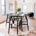 thumbnail image 3 of Heavenly Collection| Wishbone Wood Dining Chair Set of 2 for Kitchen or Dining Room, 3 of 9