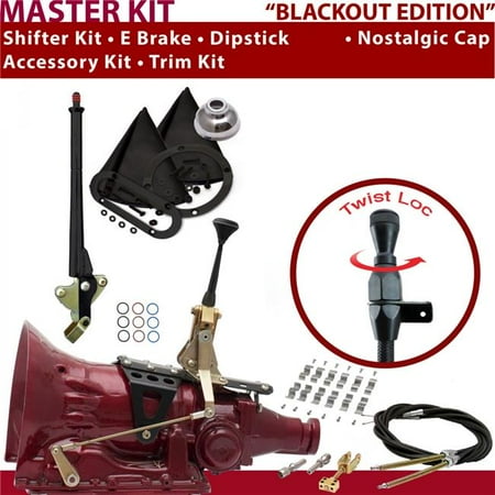 American Shifter 700R4 Shifter Kit 6 in. E Brake Cable Clamp Trim Kit Dipstick for D4980