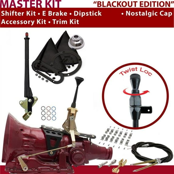 American Shifter 4L60E Shifter Kit 6 in. E Brake Cable Clamp Trim Kit Dipstick for D4446