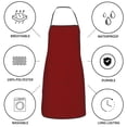 thumbnail image 6 of Sikiie Maroon Aprons for Kitchen Cooking Aprons, Chef Apron for Men Women Chef, 6 of 7
