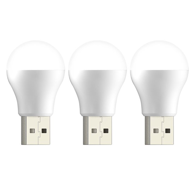 Bombilla de noche pequeña USB Enchufe USB Luz nocturna Portátil USB Lámparas de libros pequeños LED Luz de lectura Ojo Hugtrwg Para estrenar