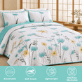 Flquilt Set Queen Aqua Blue Bedspread Coverlet 3 Pieces - Walmart.com
