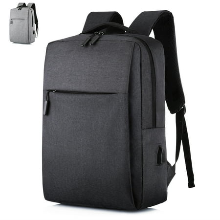 Outdoor Lightweight Commuter Backpack Men's Waterproof and Shockproof 15.6 Inch Laptop Bag(Black)