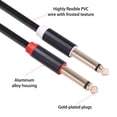 thumbnail image 4 of Dual 6.35mm TS Macho RCA Cable Adaptador Micrófono Multimedia Audio PVC Cable Insertar Jack MP3 Inteligentephone AUX Coche Oficina Video Inevent EL005127-00B, 4 of 7