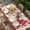 brown, variant on Valentines Day Table Cloths for 8 Foot Rectangle Tables, Country Gnomes Love Rose Black White Plaid Patio Waterproof Elastic Fitted Tablecloths, Washable Rectangular Table Cover for Camping