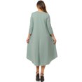thumbnail image 4 of Pastel by Vivienne Women's Swing Midi Dress Plus Size Sage X-Large, 4 of 4