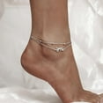thumbnail image 7 of Chic & Artsy Ankle Bracelet for Women 925 Sterling Silver Gecko Anklets Dainty Layered Anklets Beach Boho Anklet Adjustable, 7 of 7