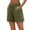 Army Green, variant on Womens Casual Cargo Shorts, Comfy Utility Shorts with Patch Pockets, Solid Color High Waist Cuffed Summer Shorts, S-3XL