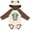 Natural & Brown w Ears, variant on Inktastic Summer Vacatoion in the Dominican Republic Boys or Girls Long Sleeve Baby Bodysuit