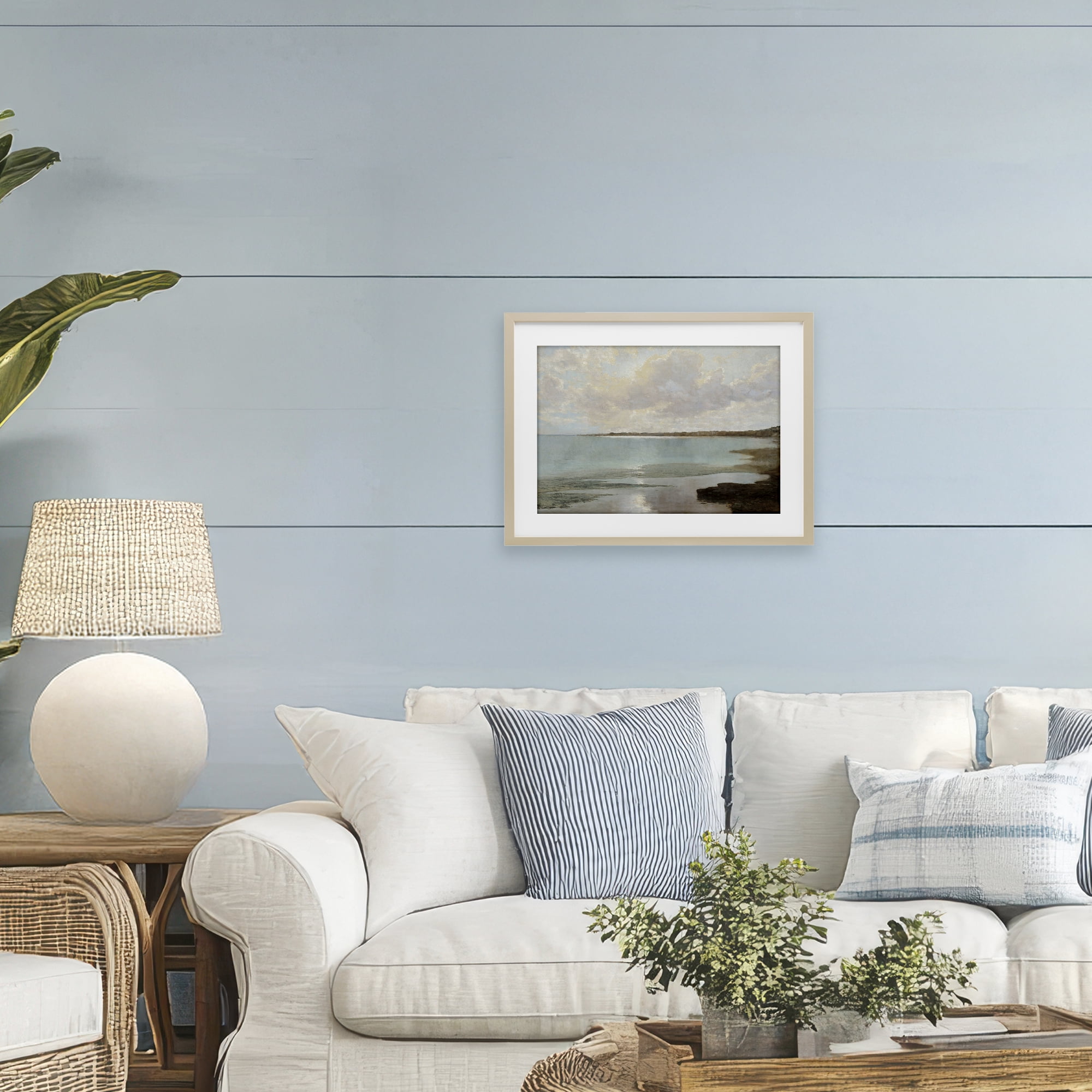 Stupell Industries At The Shore Horizon Birch Framed Print Under Glass, design by Christy McKee